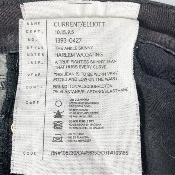 CURRENT/ELLIOTT Harlem with Coating Skinny Jeans - Picture 8 of 8